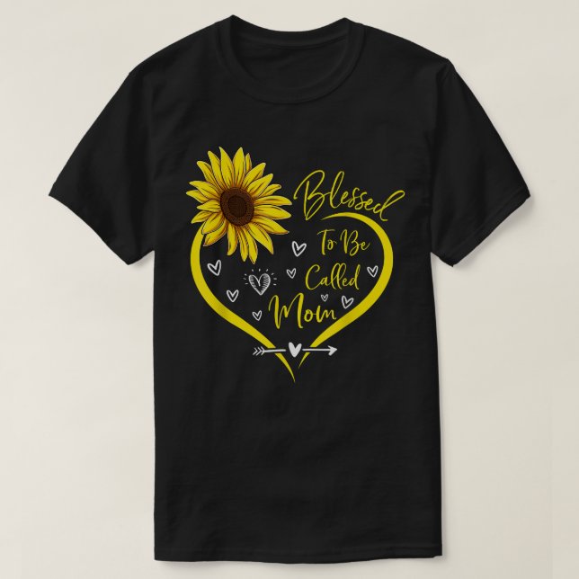 Välkänd för att kallas Mamma Cute Mors dag Sunflow T Shirt (Design framsida)