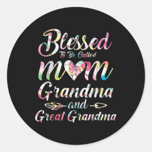 Välkänd för att kallas Mamma Grandma Underbar Gran Runt Klistermärke