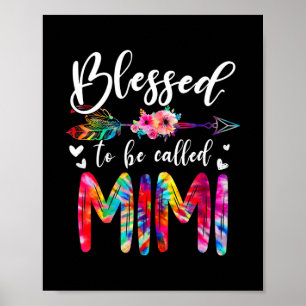Välkänd för att kallas Mamma Mimi Blommigt Tie Poster