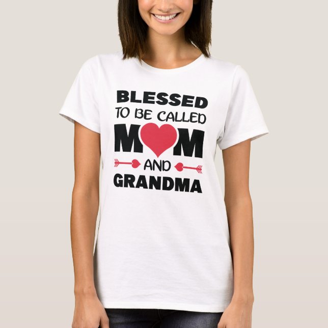 Välkänd för att kallas Mamma och Grandma Funny Mam T Shirt (Framsida)