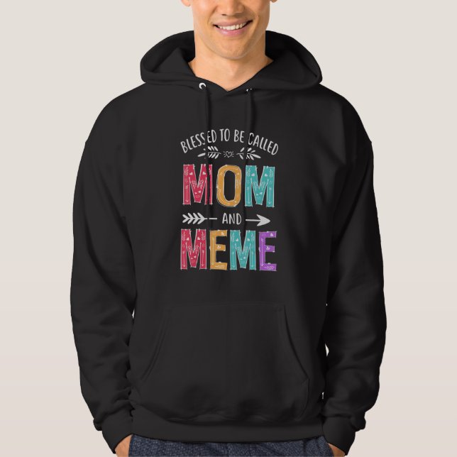 Välkänd för att kallas Mamma och Meme Funny Mor Da Hoodie (Framsida)