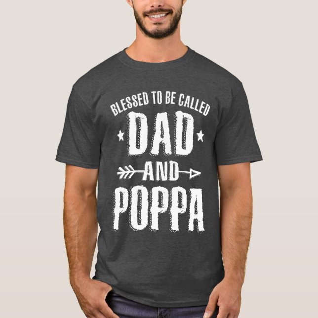 Välkänd för att kallas Pappa och Poppa Fars dag T Shirt (Framsida)