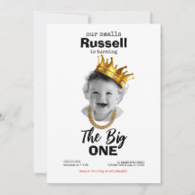 Välkänd fotoinbjudan på första födelsedag