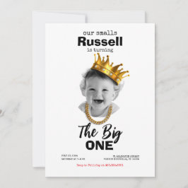 Välkänd fotoinbjudan på första födelsedag inbjudningar