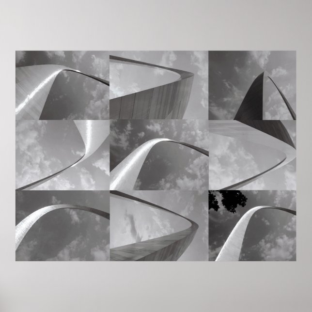 Välkänd gateway till Västern St Louis Arch Poster (Framsidan)