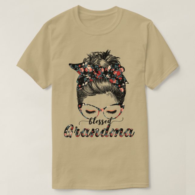 Välkänd mormor Messy Bun Women Glad påsk, Moth T Shirt (Design framsida)
