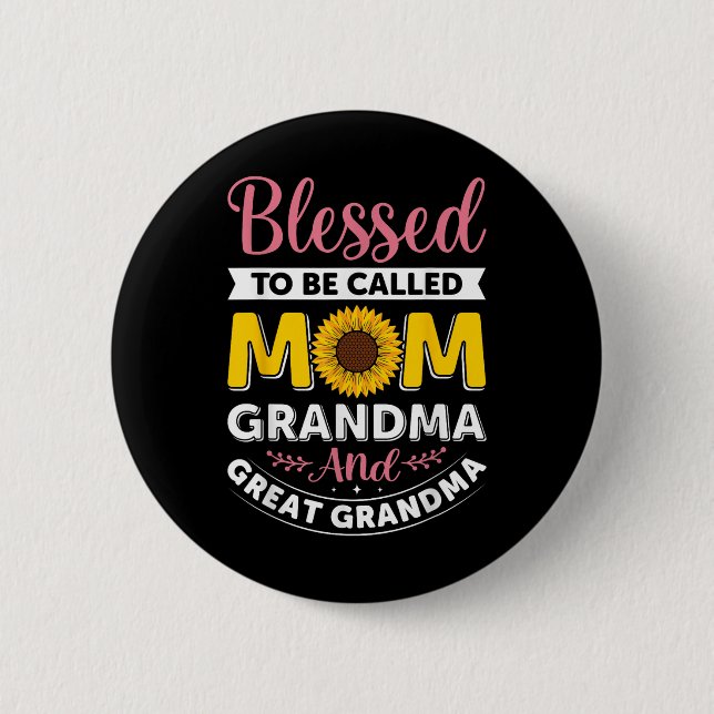 Välkänd som Mamma Grandma Solros Mor Knapp (Framsida)