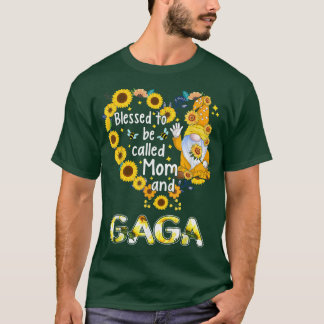 Välkänd som Mamma och Gaga Fall Gnome Sunfl T Shirt