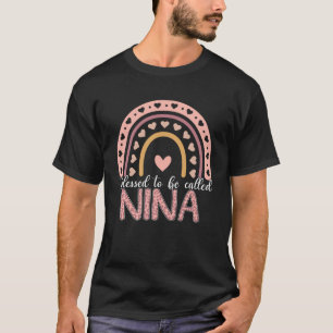 Välkänd som Nina Leopard Rainbow Cute Mamma T Shirt
