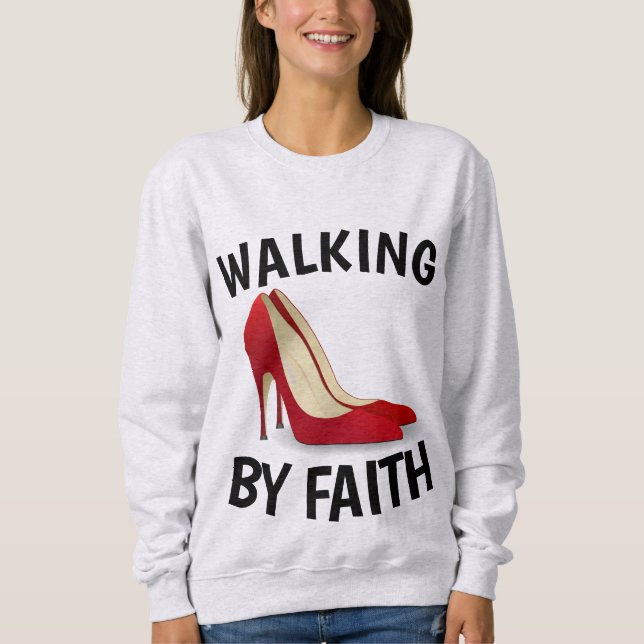 VALKAR AV FAITH, High Heel Shoes Christian T Shirt (Framsida)