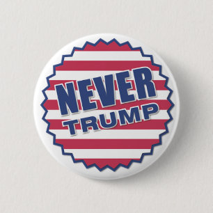 Valknappen "Trump aldrig" Knapp