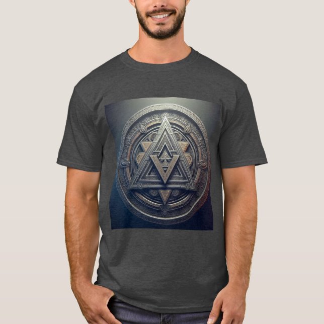 Valknut: El Símbolo de la Conexión entre Mundos T Shirt (Framsida)