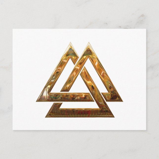 Valknut - Guld Vykort (Framsida)