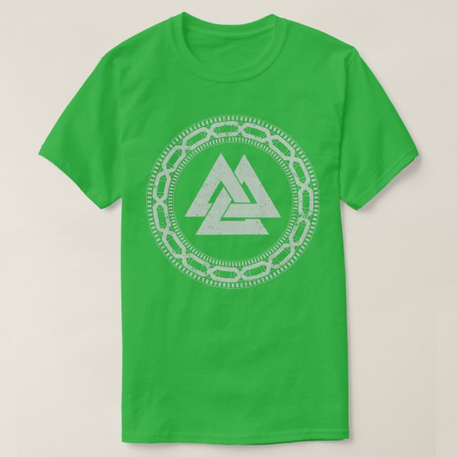Valknut Norse Runes Viking Northmen Mythology T Shirt (Design framsida)