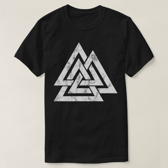 Valknut, Odin, keltisk knut, viking, Norse, triang T Shirt (Design framsida)