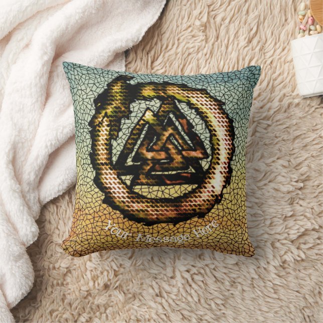 Valknut (Ouroboros) Kudde (Filt)