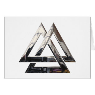 Valknut - silver hälsningskort