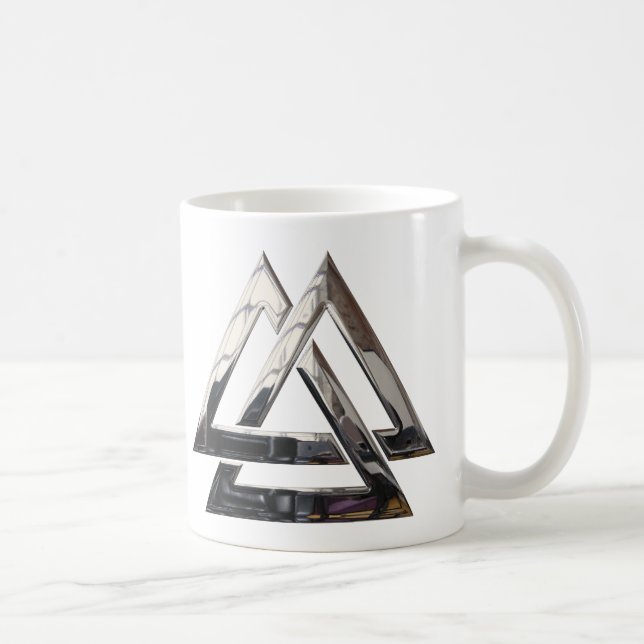 Valknut - silver kaffemugg (Höger)
