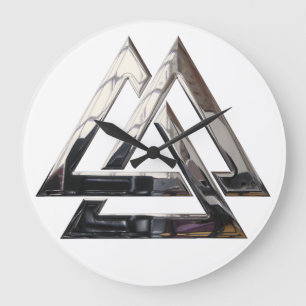 Valknut - silver stor klocka