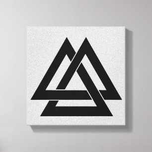 Valknut - svart canvastryck