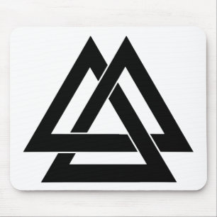 Valknut - svart musmatta
