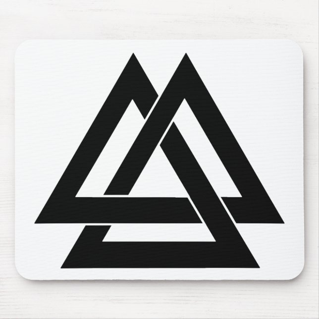 Valknut - svart musmatta (Framsidan)