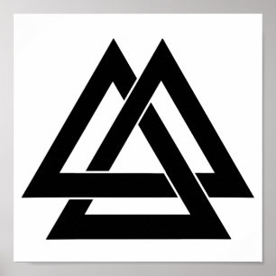 Valknut - svart poster