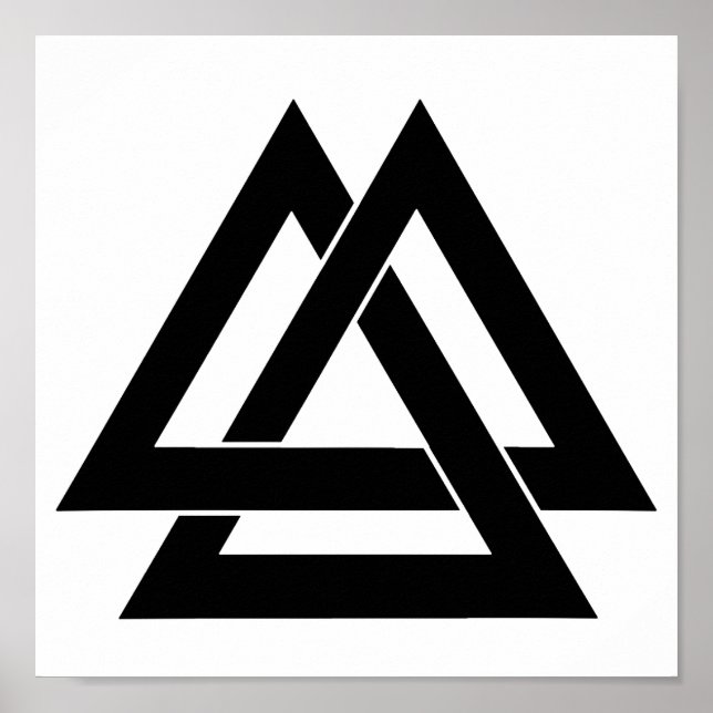 Valknut - svart poster (Framsidan)
