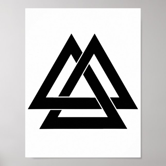 Valknut - Svart Poster (Framsidan)