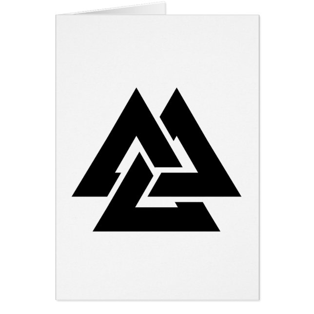 Valknut symboltriquetra hälsningskort (Framsidan)