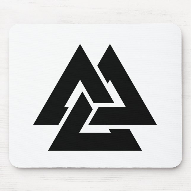 Valknut symboltriquetra musmatta (Framsidan)