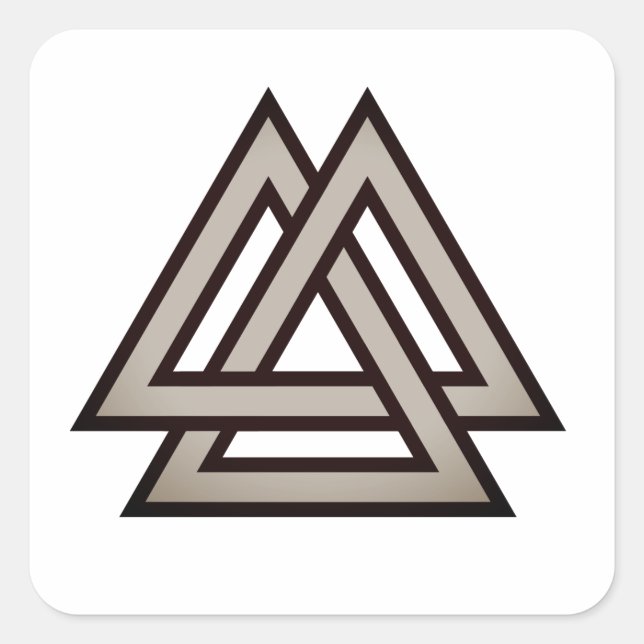 Valknut-symbolvariant Fyrkantigt Klistermärke (Framsida)