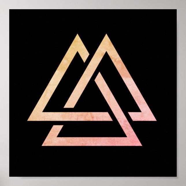 Valknut-symbolvariant Poster (Framsidan)