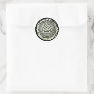 Valknut (tänd) runt klistermärke