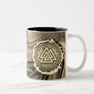Valknut (tänd) Två-Tonad mugg