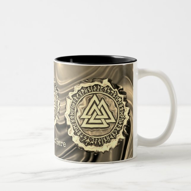 Valknut (tänd) Två-Tonad mugg (Höger)