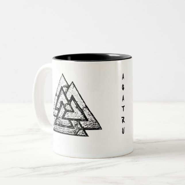 Valknut~ Två-Tonad Mugg (Framsida vänster)