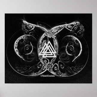 Valknut - Viking höjer Poster