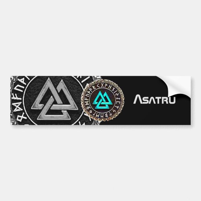 Valknut (Winding) Bumper Sticker Bildekal (Framsidan)