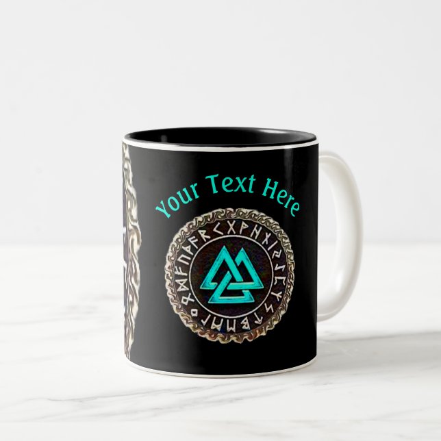 Valknut (Winding) Two-Tone Coffee Mugg (Framsida höger)