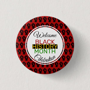 VÄLKOME BLACK HISTORY MÅNAD Firande BHM Knapp
