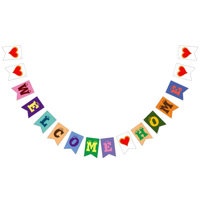 VÄLKOME HOME Bunting Flaggor (Alla)