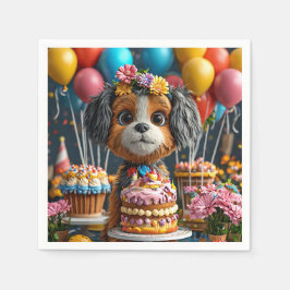 Välkomlig marionettfirande pappersservett