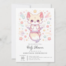 Välkomlig modern fox babydusch