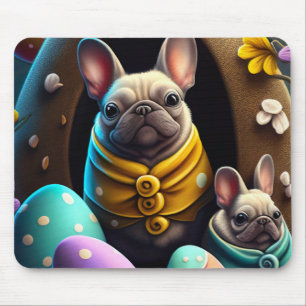 Välkomlig pug med Påskägg A Festive and Cute Musmatta