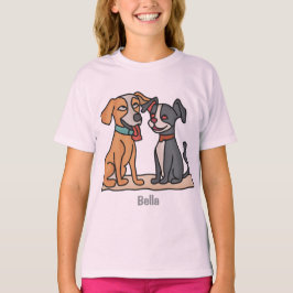 Välkomliga bästa vänner: Cute och Sweet Hund Momen T Shirt