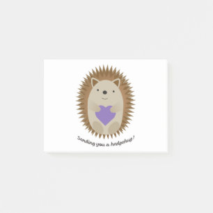 Välkomligt att skicka dig en Hedgehug Hedgehog Post-it Block