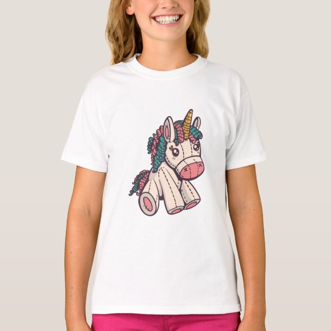 Välkomligt fastsatt Unicorn T Shirt (Framsida)