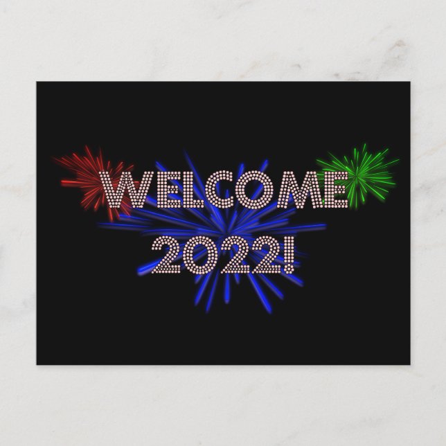 Välkommen 2022! vykort (Framsida)