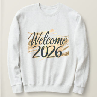 Välkommen 2026 Guld Lettering på nytt år Firande T Shirt